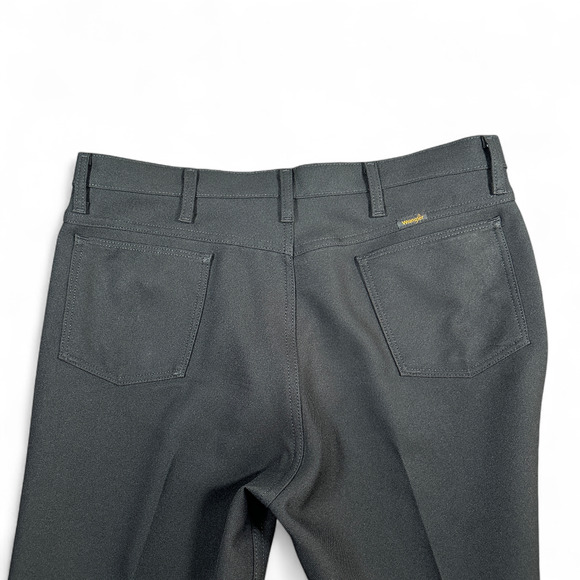 Wrangler Wrancher Pants Mens 38x32 Black Western Cowboy Dress Jeans Bootcut - Picture 6 of 8